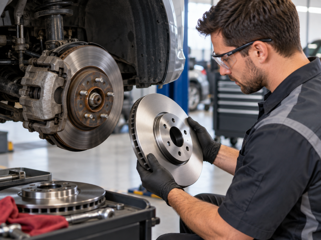 Brake rotor resurfacing