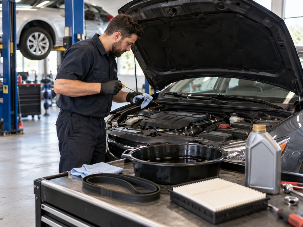 Oil change and preventative maintenance